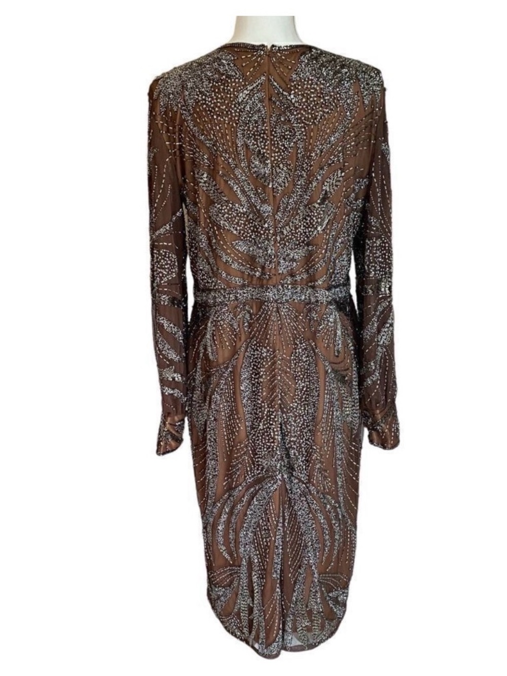 MacDuggal Beaded Cocktail Dress Size 4 - Picture 6 of 7
